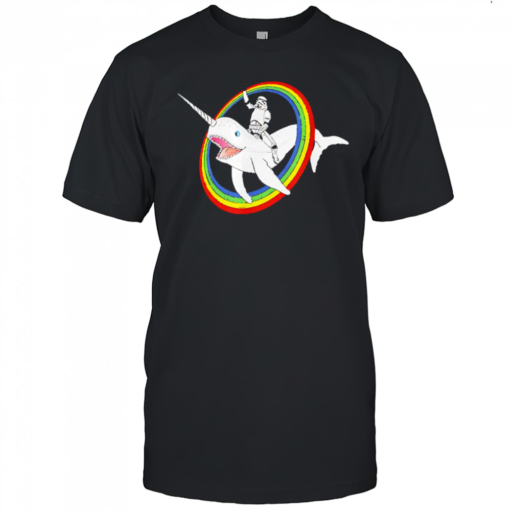 Narwhal Rainbow Stormtrooper shirt