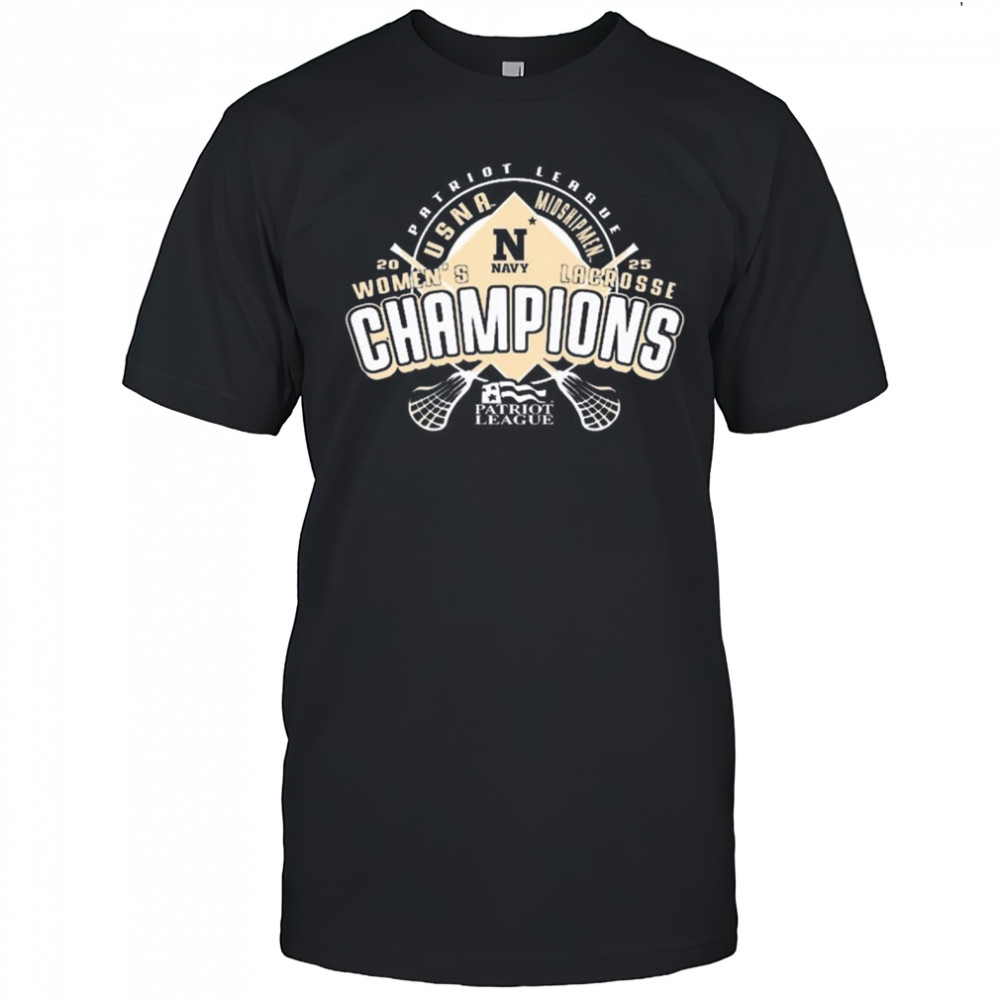 Navy Midshipmen Patriot League NCAA Women’s Lacrosse Tournament Champions 2025 t-shirt