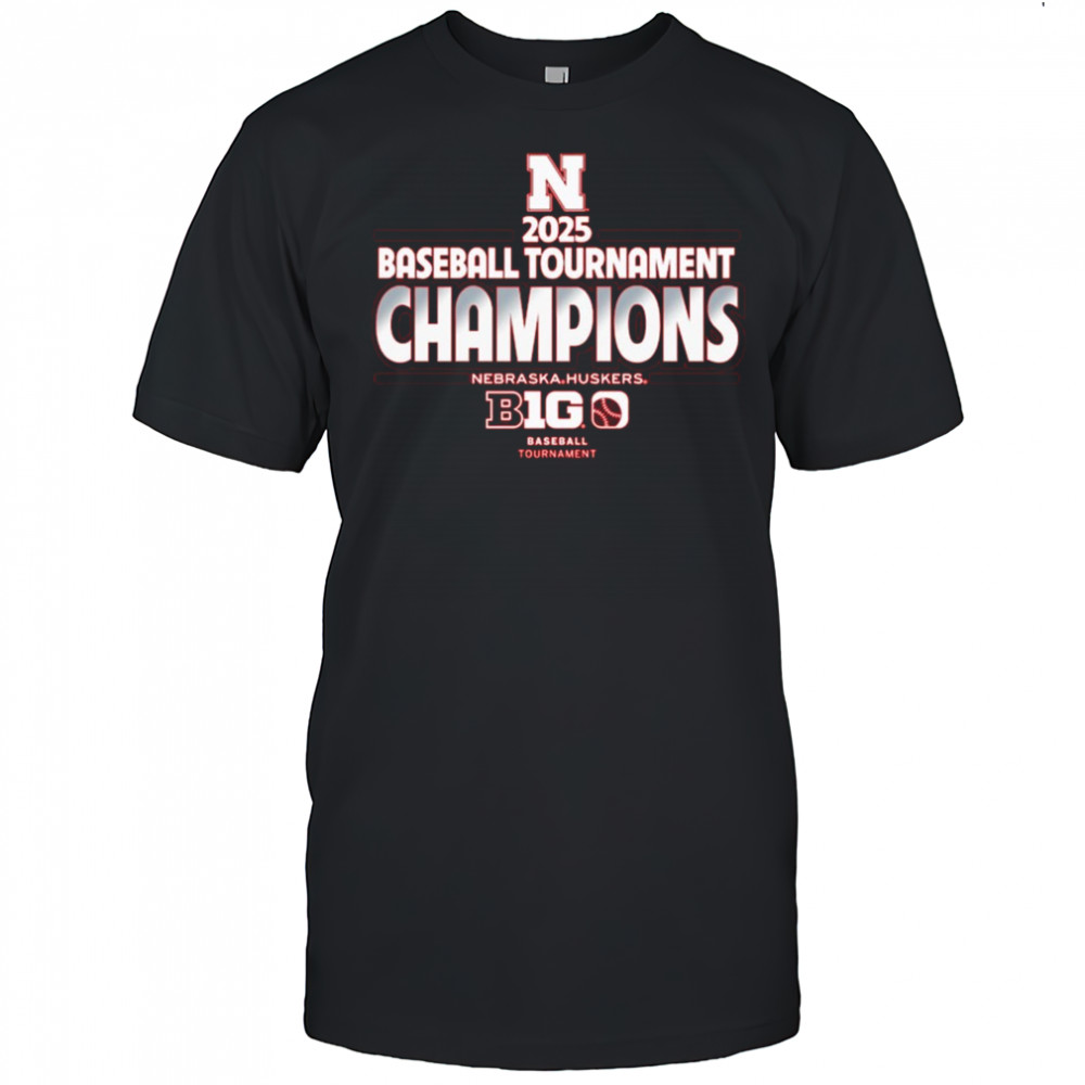 Nebraska Huskers NCAA Big Ten Baseball Conference Tournament Champions 2025 t-shirt