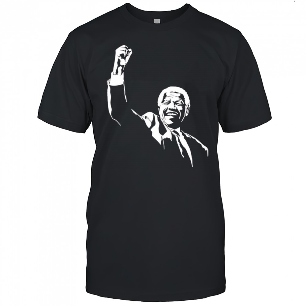Nelson Mandela raise hand shirt