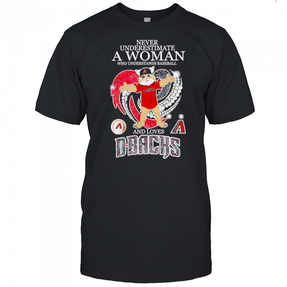 Never Underestimate A Woman Who Understand Baseball And Loves Arizona Diamondbacks mascot shirt Never Underestimate A Woman Who Understand Baseball And Loves Arizona Diamondbacks mascot shirt