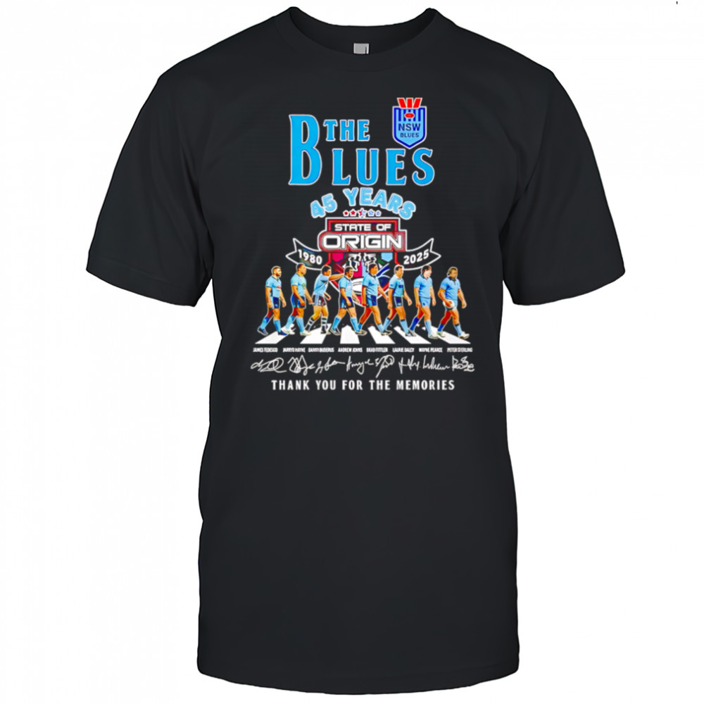 New South Wales Blues 45 Years 1980-2025 Thank Your For Memories shirt