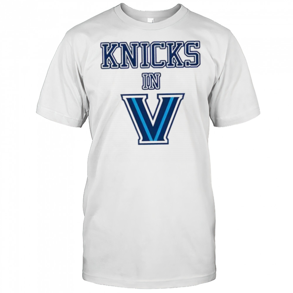 New York Knicks in Villanova Wildcats V logo shirt