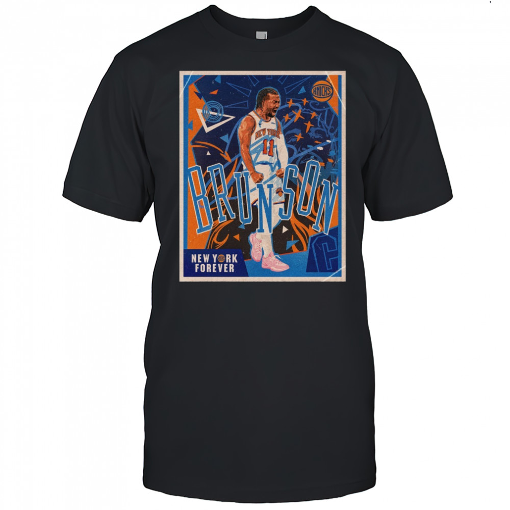 New York Knicks Jalen Brunson New York Forever Retro Vintage Poster t-shirt