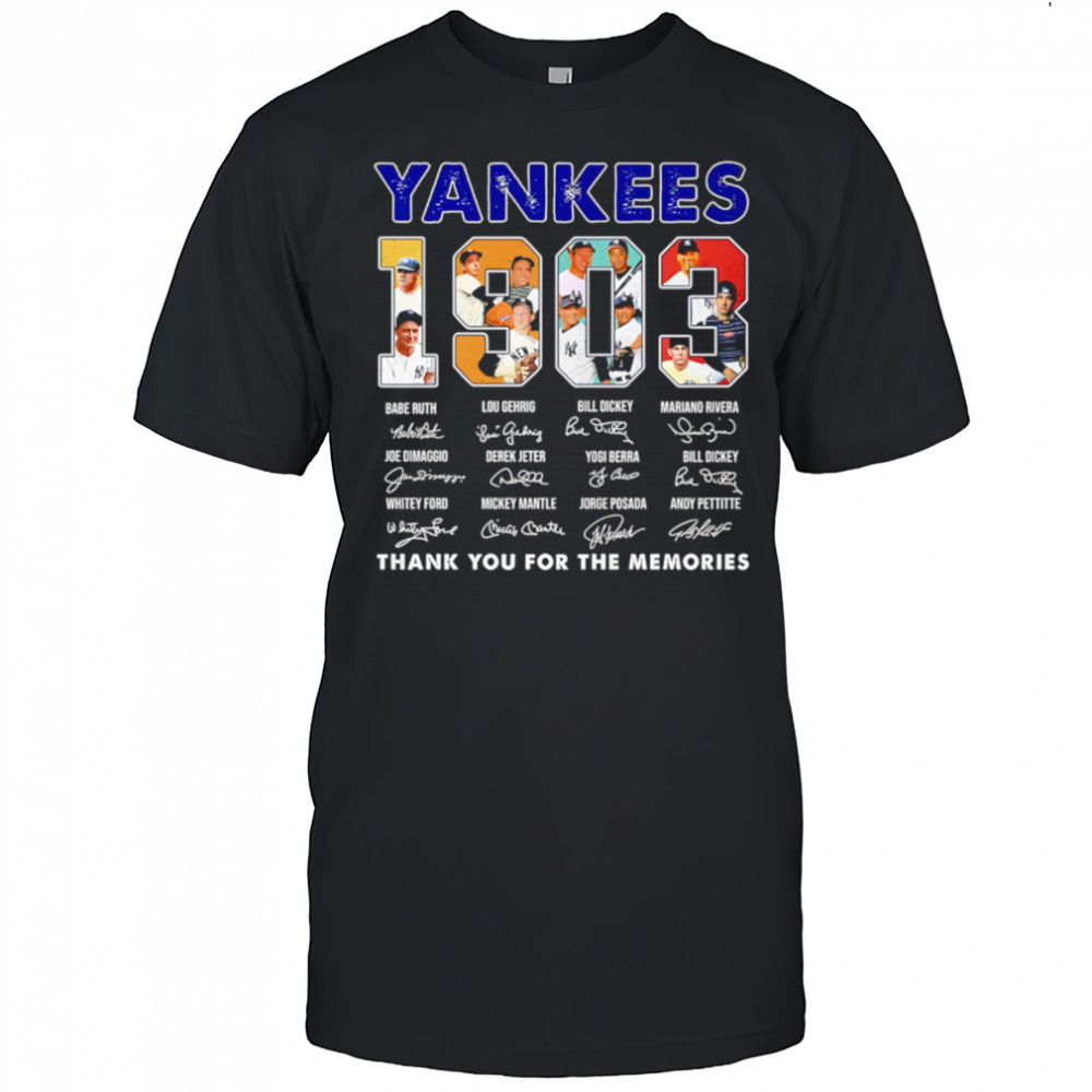 New York Yankees 1903 Signature Thank You For The Memories shirt