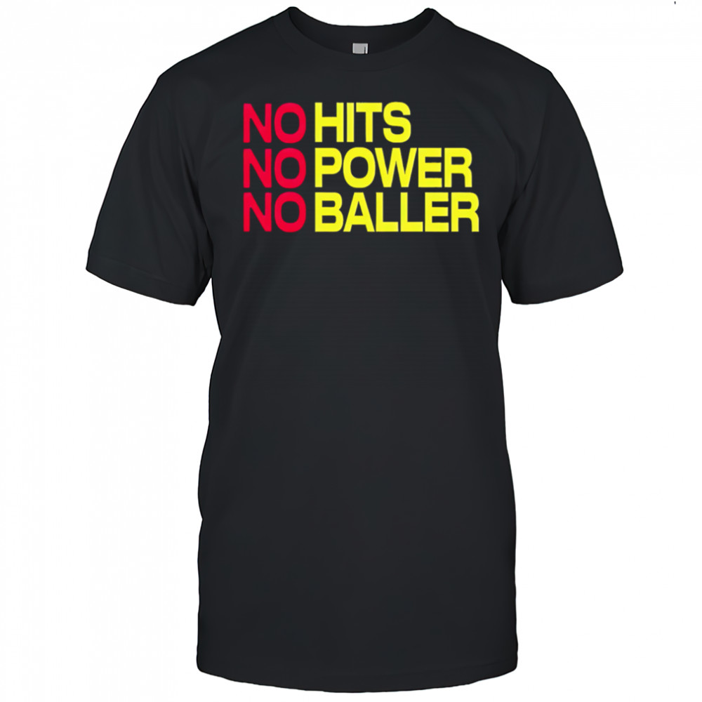 No Hits No Power No Baller shirt