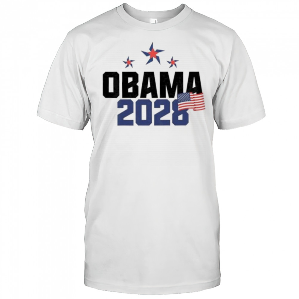 Obama 2028 grunge flag shirt
