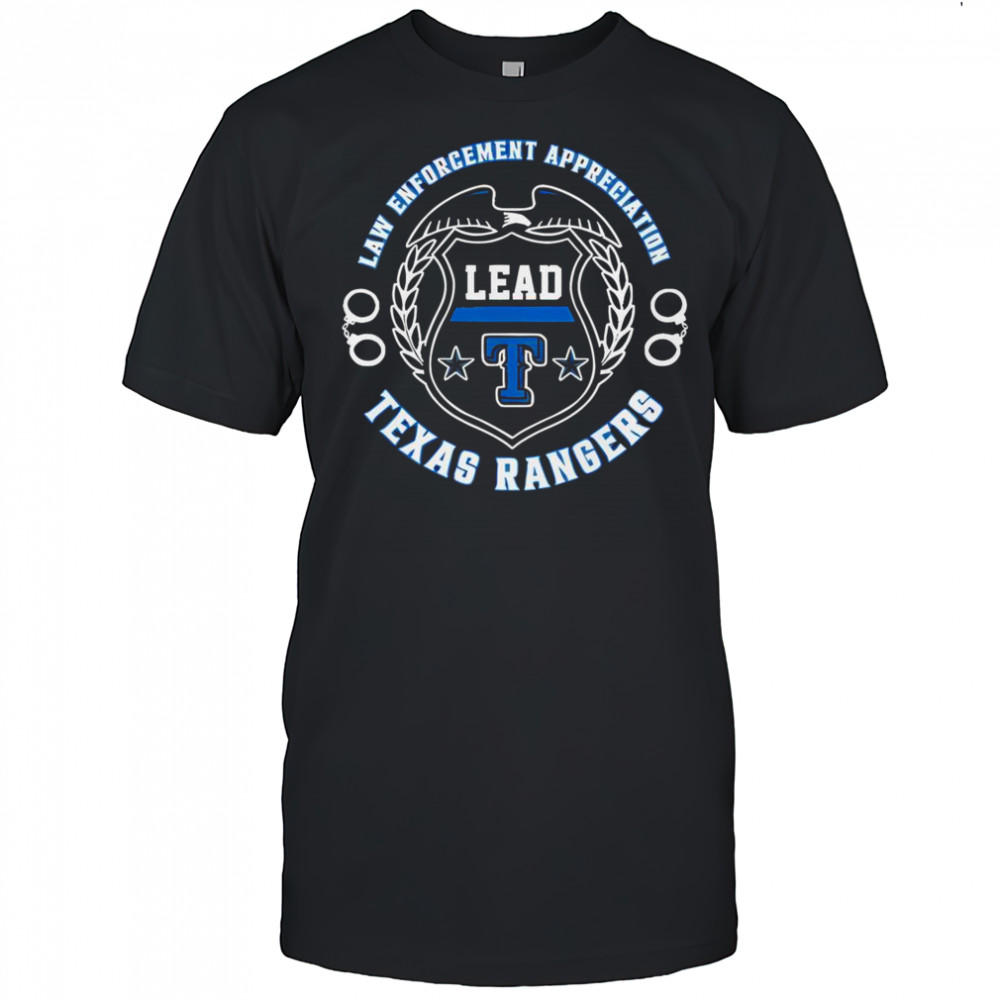 Official Texas Rangers Law Enforcement Appreciation Day 2025 T-Shirt