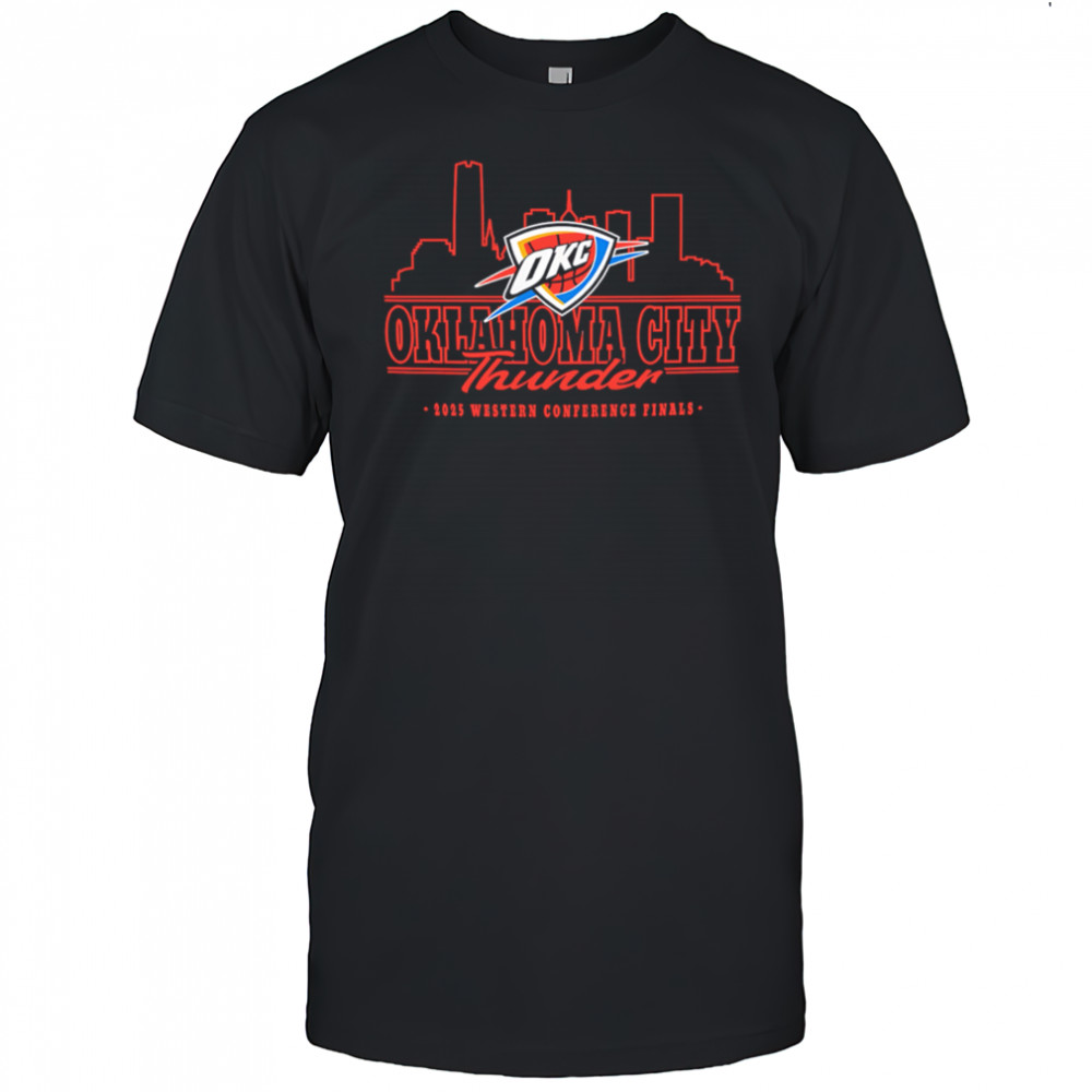 Okc Thunder 2025 Western Conference Finals Skyline shirt