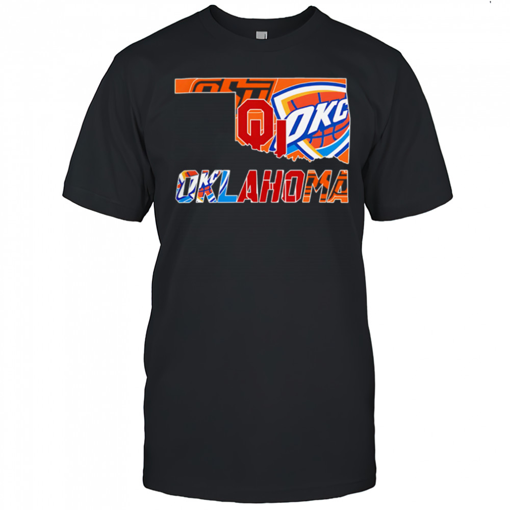 Oklahoma Sooners Oklahoma State Cowboys And Oklahoma City Thunder shirt