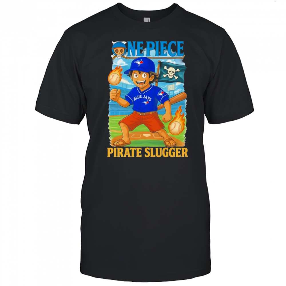 One Piece x Toronto Blue Jays Pirate Slugger shirt