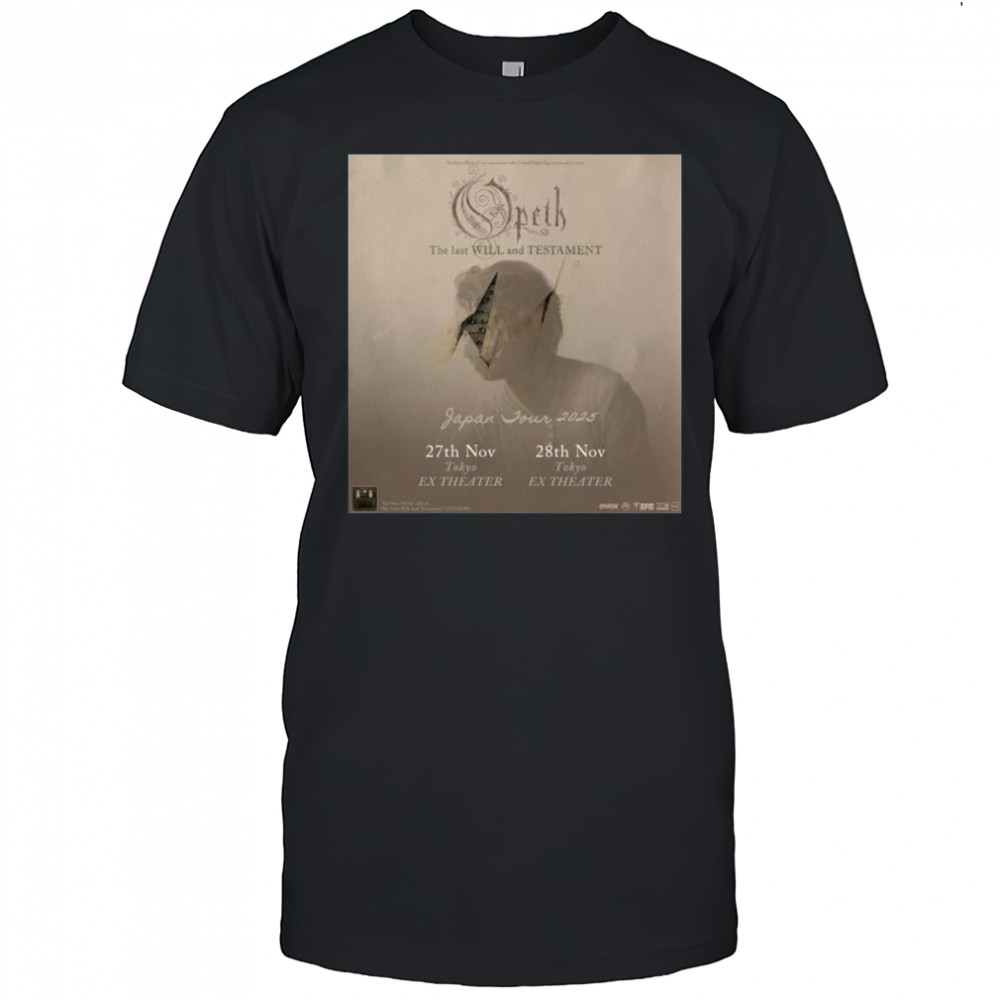 Opeth Japan Tour Nov 2025 The Last Will And Testament t-shirt