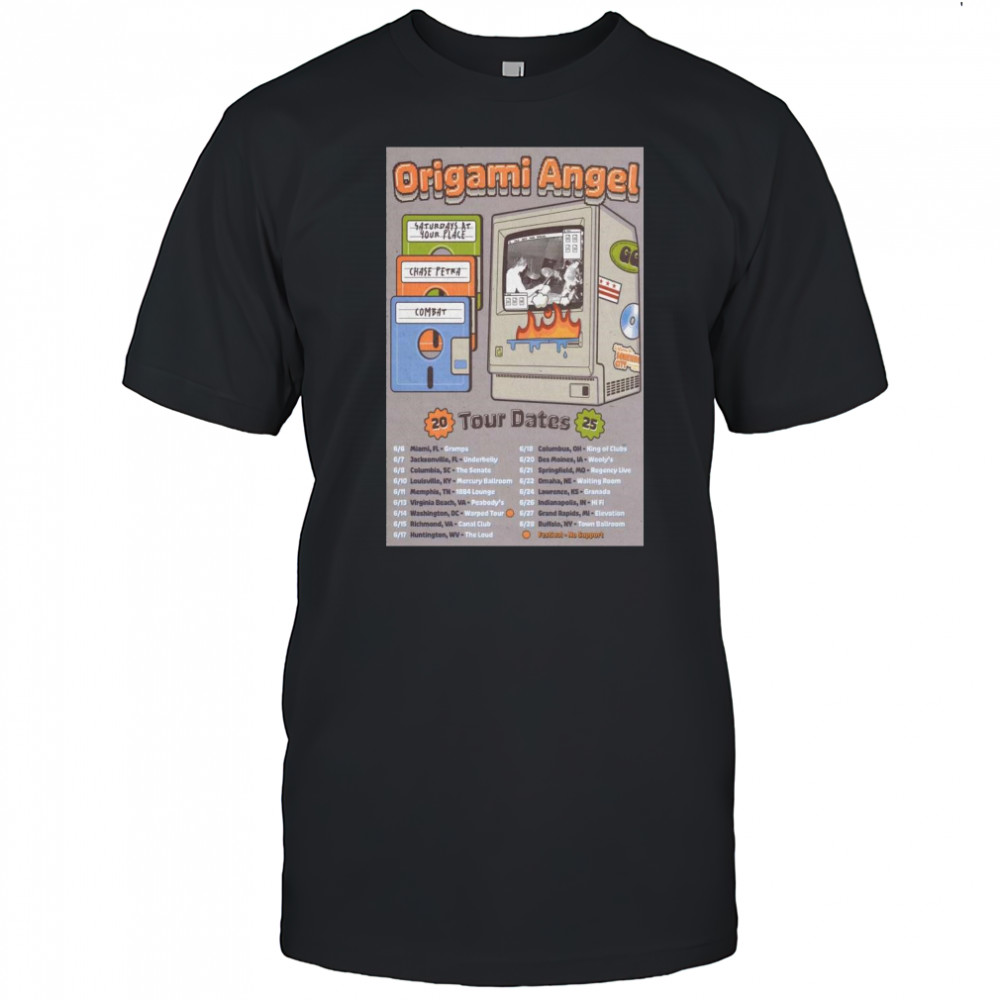 Origami Angel Tour Dates 2025 t-shirt