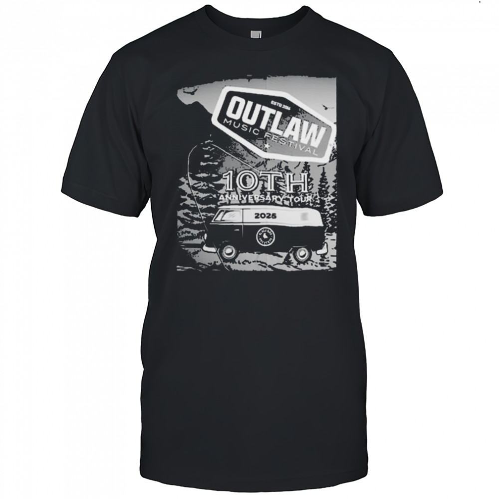 Outlaw Music Festival 10th Anniversary Tour 2025 Show At The Gorge Amphitheatre On May 25 2025 Quincy WA T shirts