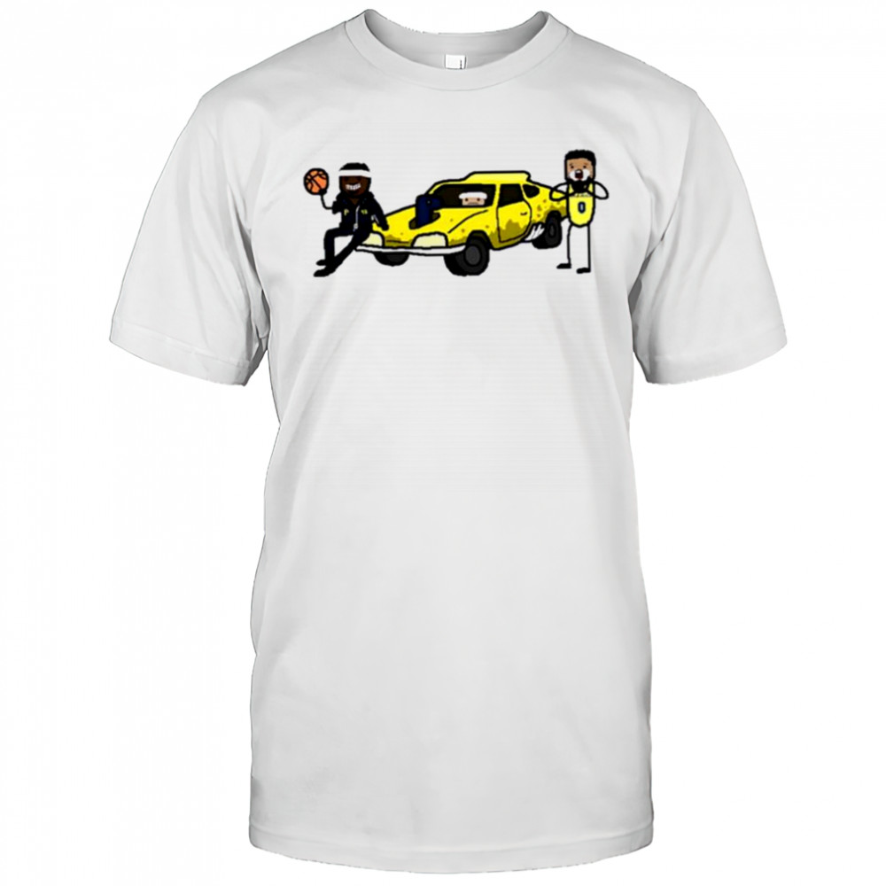 Pacer’s are 6 1 on the road Pacers road Warriors cartoon shirt
