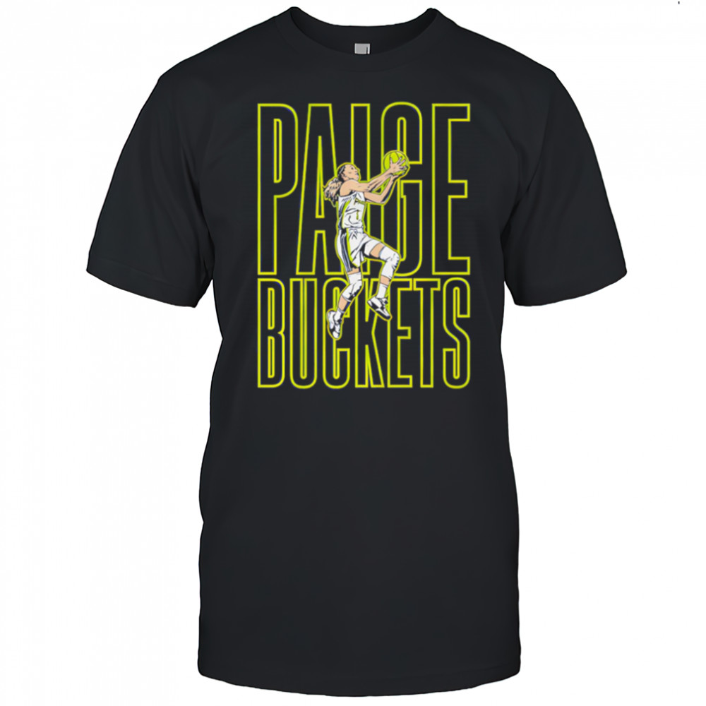 Paige Bueckers Buckets action Dallas shirt