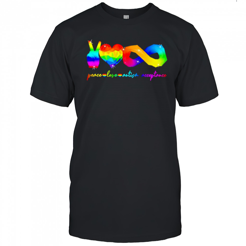 Peace love Autism acceptance shirt