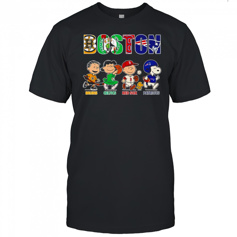Peanuts Boston Bruins Celtics Red Sox Patriots shirt