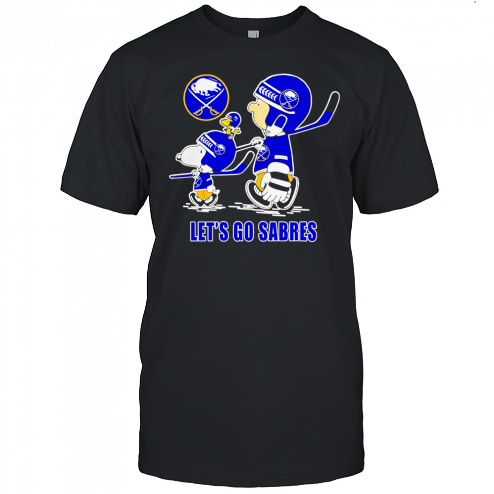 Peanuts Snoopy Charlie Brown And Woodstock Buffalo Sabres Let’s Go Sabres shirt