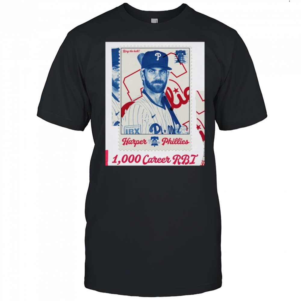 Philadelphia Phillies Bryce Harper Career RBI No. 1,000 Ring The Bell Poster t-shirt