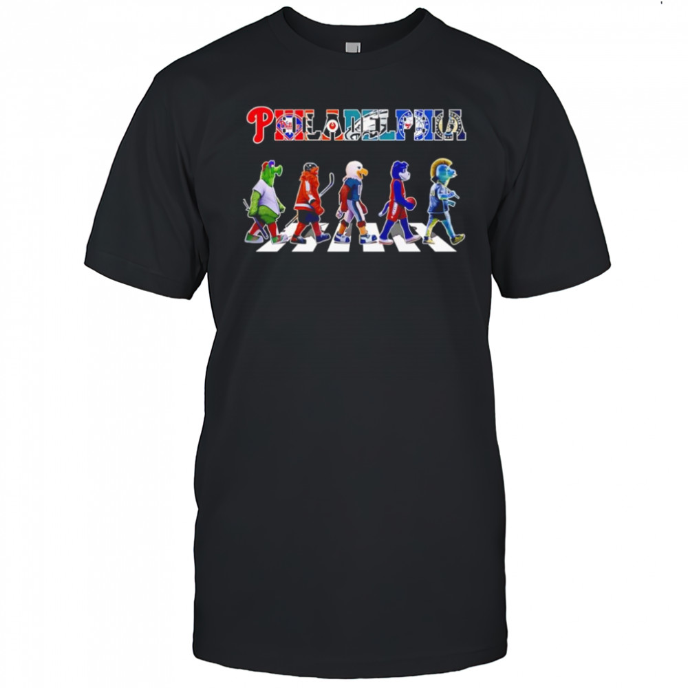 Philadelphia sports Abbey Road mascot shirt
