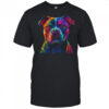 Pitbull Dog Colorful Face Dog Lover Men Women shirt