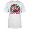 Playful chimpers panda and monkey design shirt