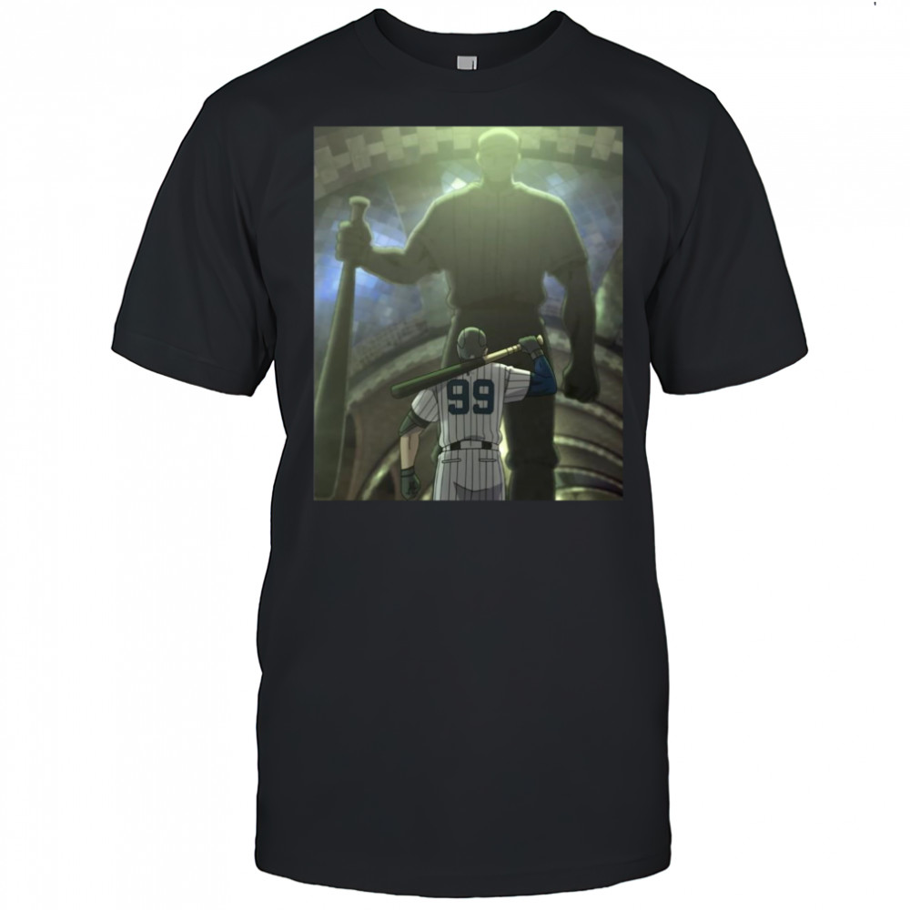 Poster New York Yankees Aaron Judge Is On Pace For A Superhuman Season 2025 fWAR 16.7 t-shirt