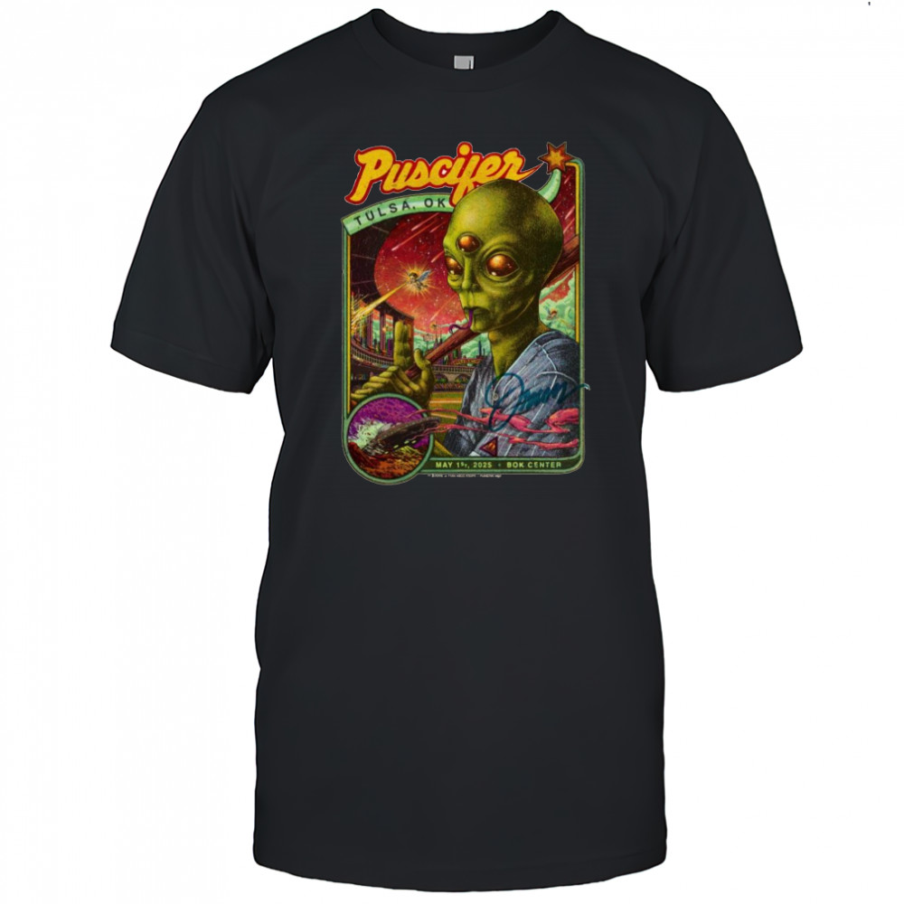 Poster Puscifer May 1st 2025 Bok Center In Tulsa OK t-shirt