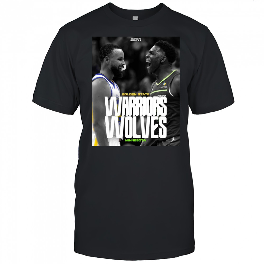 Poster Stephen Curry Golden State Warriors Vs Ant Man Anthony Edwards Minnesota Timberwolves t-shirt