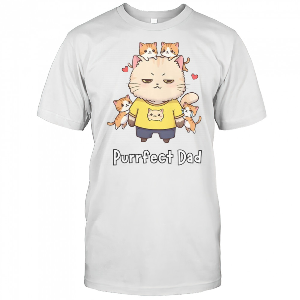 Purrfect Dad Cat Family Father’s Day T-Shirt