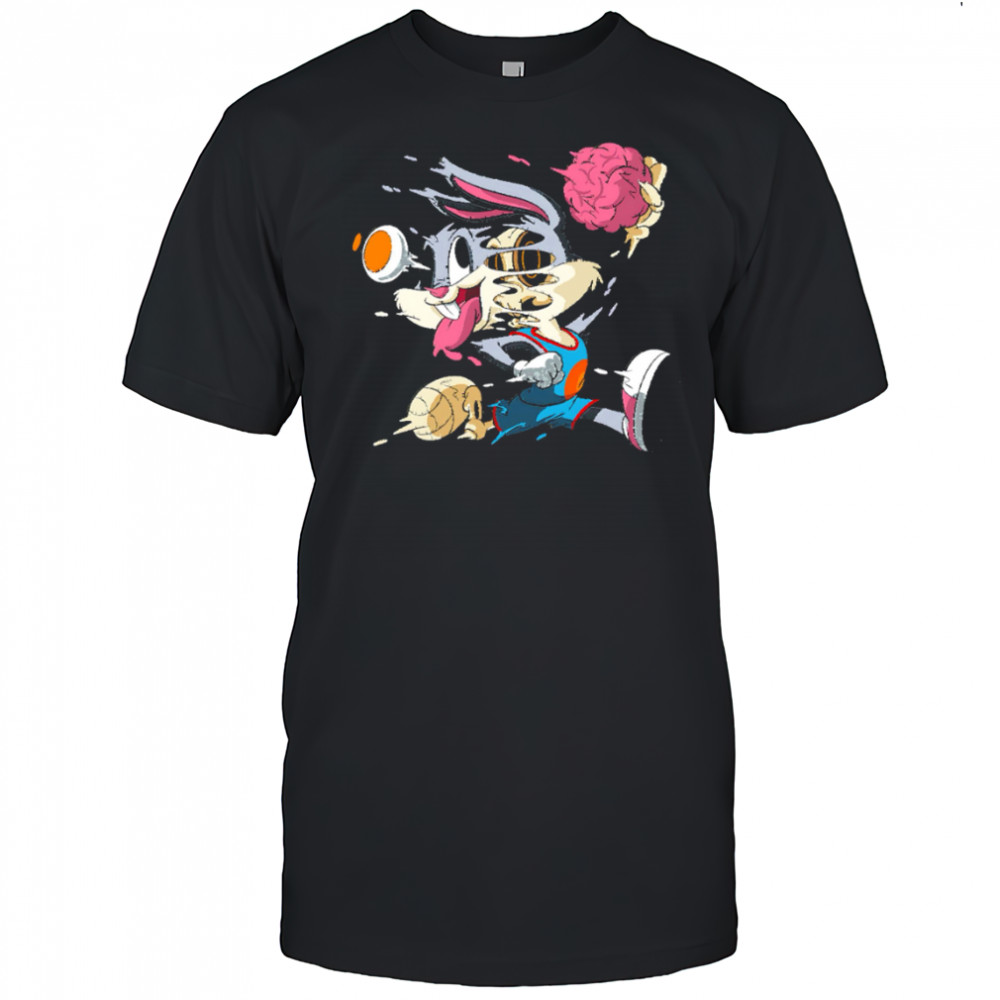 Rabbit Dunk Melting Skeleton Street Art Cartoon Graphic shirt