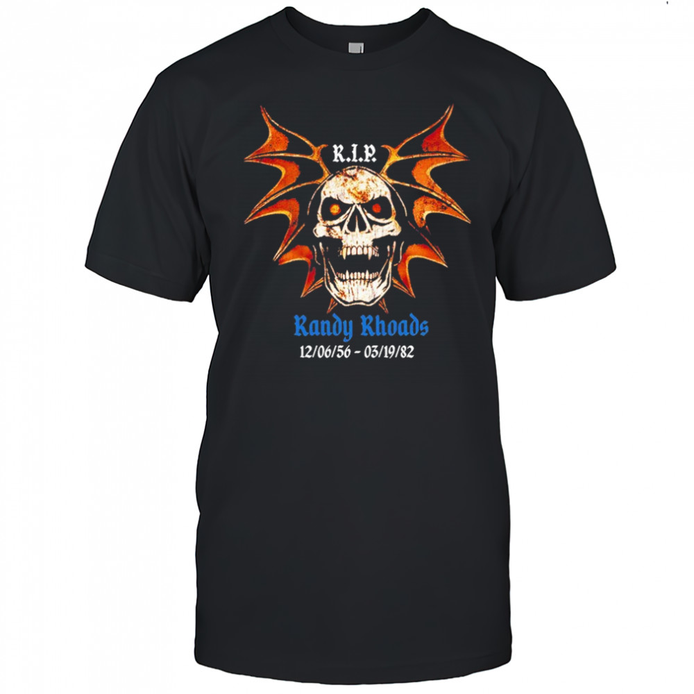 Randy Rhoads Rip Skull Bat Wings T-shirt