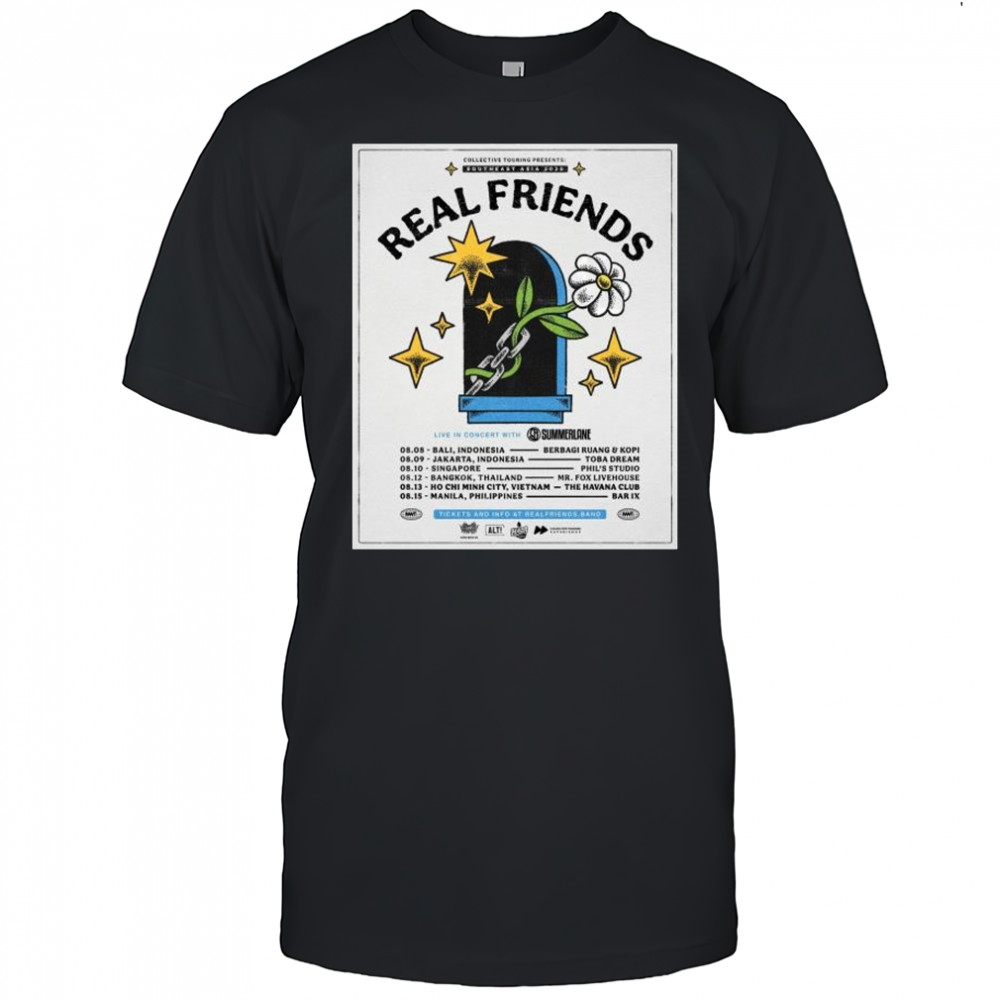 Real Friends Collective Touring Presents Southeast Asia 2025 with Summerlane t-shirt