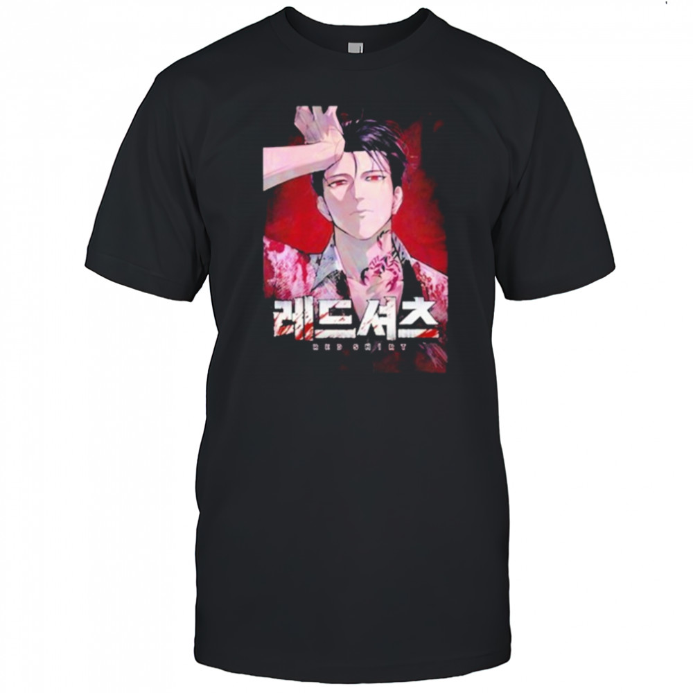Red Shirt Manga Waifu T-shirt