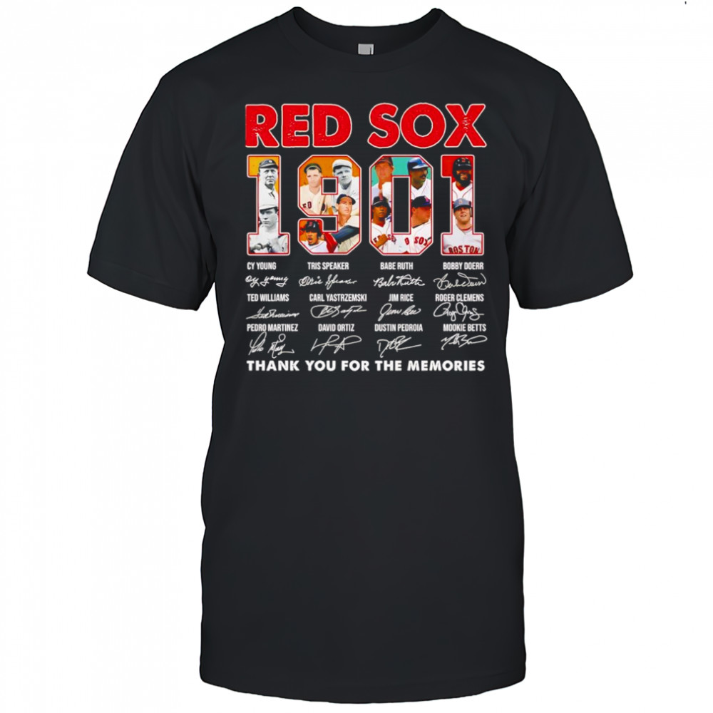 Red Sox 1901 thank you for the memories shirt
