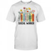 Retro Social Worker Wildflowers Advocate Social Justice shirt