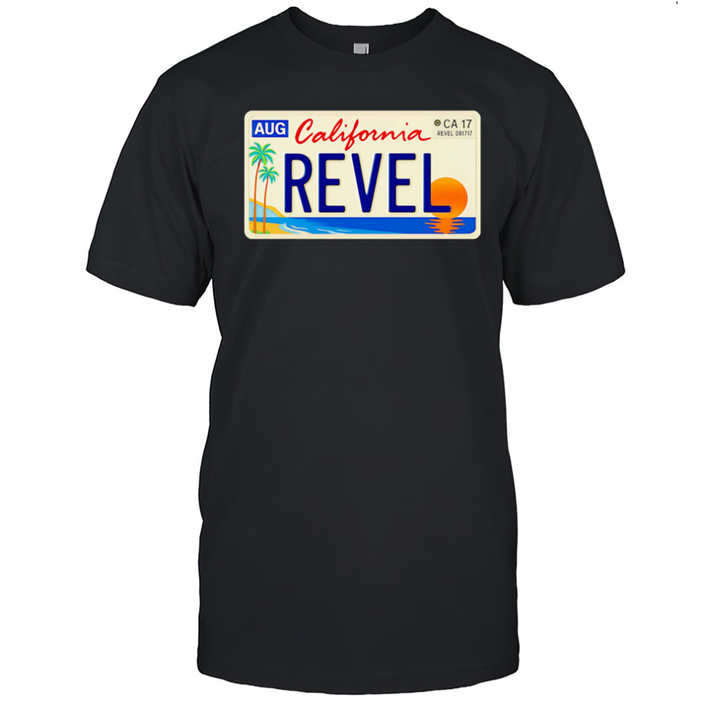 Revel California car plate oversized shirt