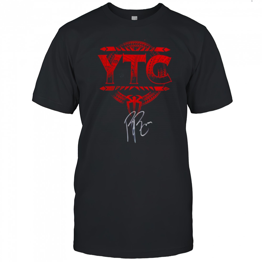 Roman Reigns WWE Autographed YTC shirt