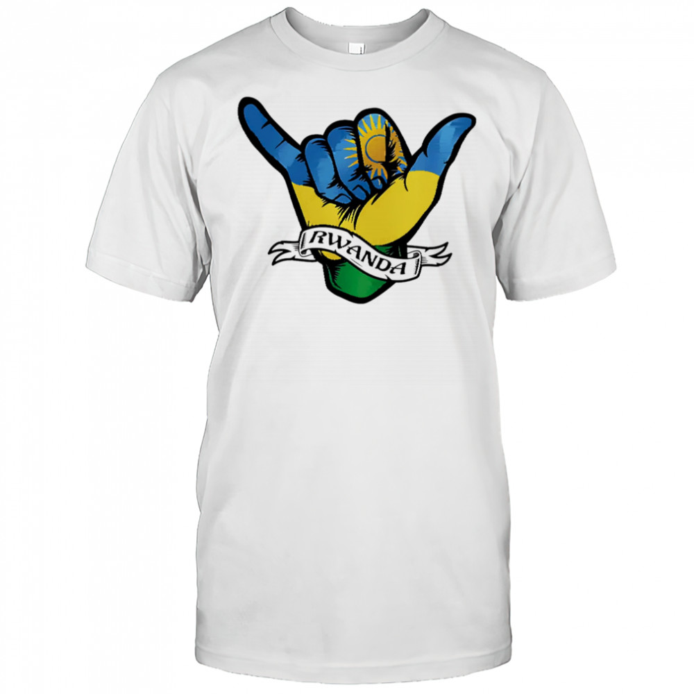 Rwanda Flag Shaka Hand Symbol shirt