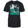 Sabrina Ionescu 20 New York Liberty Basketball Collage Frame Signature t-shirt