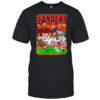 Sanders 12 Football Player Brown Jersey Stadium Bulldog Comic Style Graphic Shirt