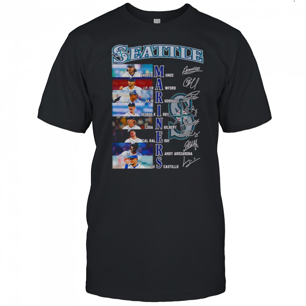 Seattle Mariners Andres Munoz JP Crawford Julio Rodriguez Signature T-Shirt