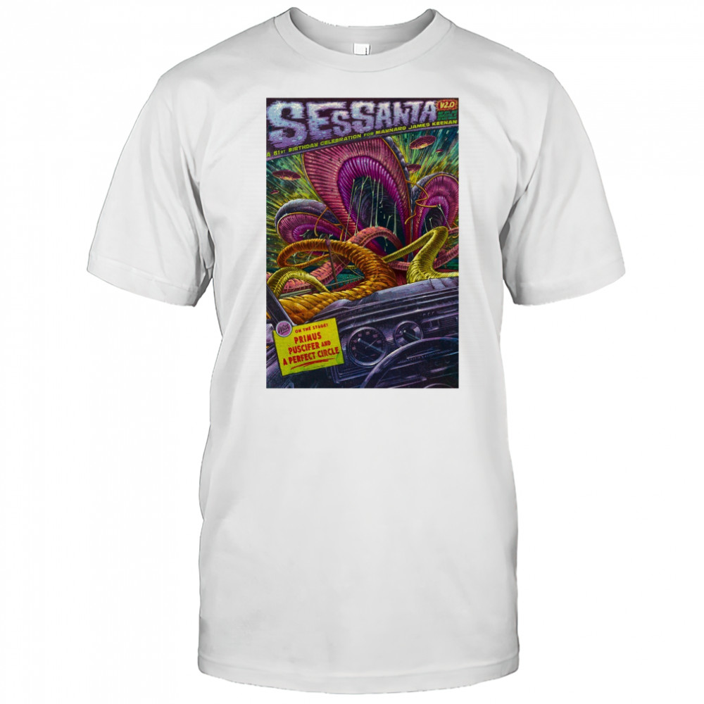 Sessanta V 2.0 Primus, Puscifer and A Perfect Circle Charlotte NC 2025 t-shirt