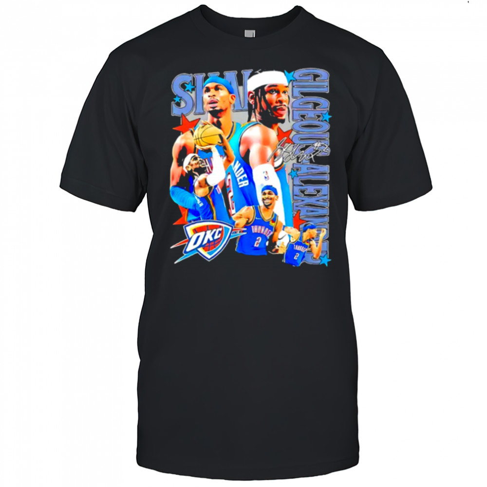 Shai Gilgeous Alexander Oklahoma City Thunder player collage shirt