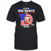 She wants the D Donald Trump 2028 shirt