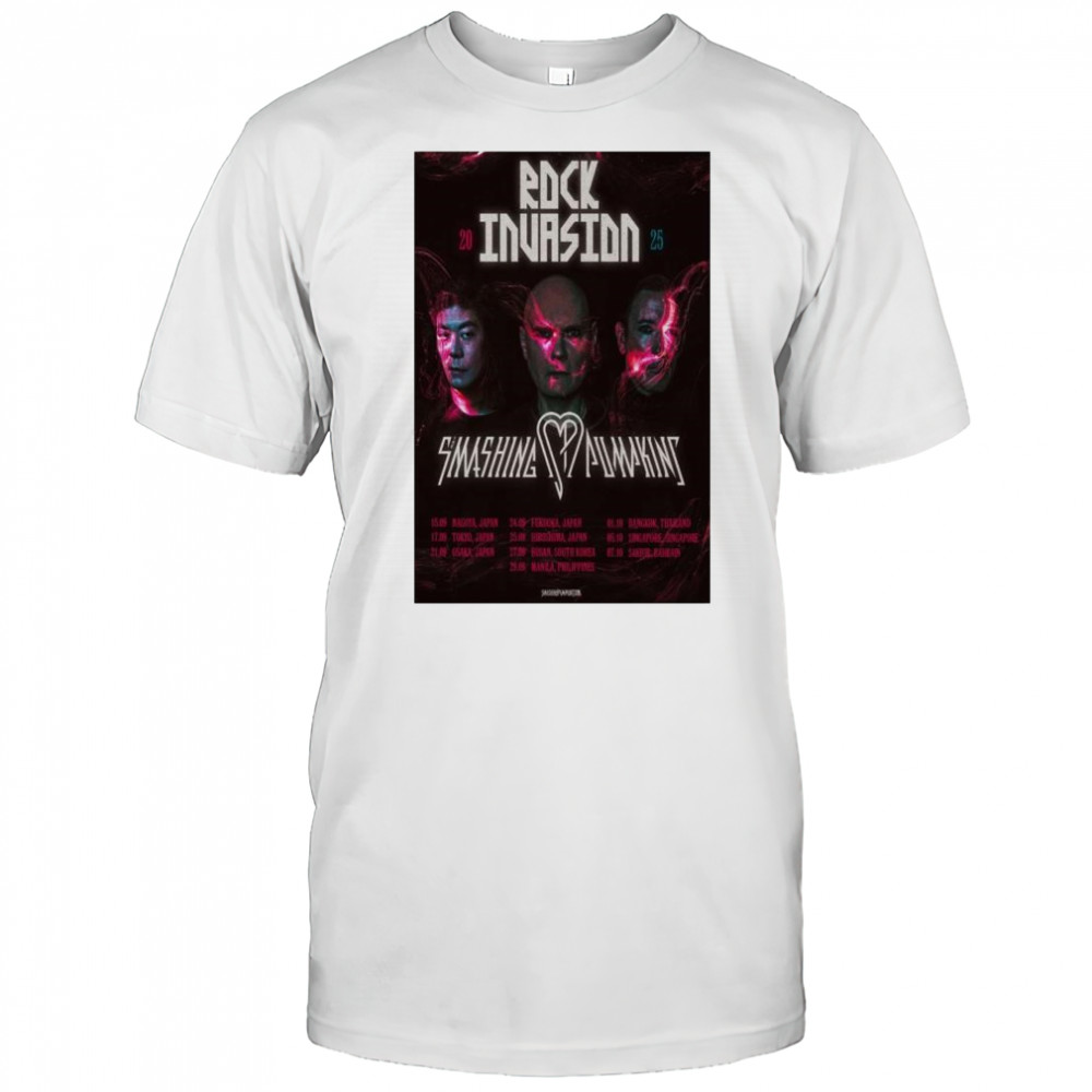 Smashing Pumpkin Rock Invasion Tour 2025 t-shirt