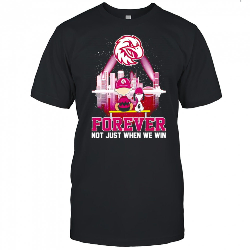 Snoopy and Charlie Manly Warringah Sea Eagles forever not just when we win shirt
