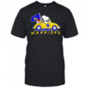 Snoopy and Woodstock driving car Golden State Warriors friends shirt