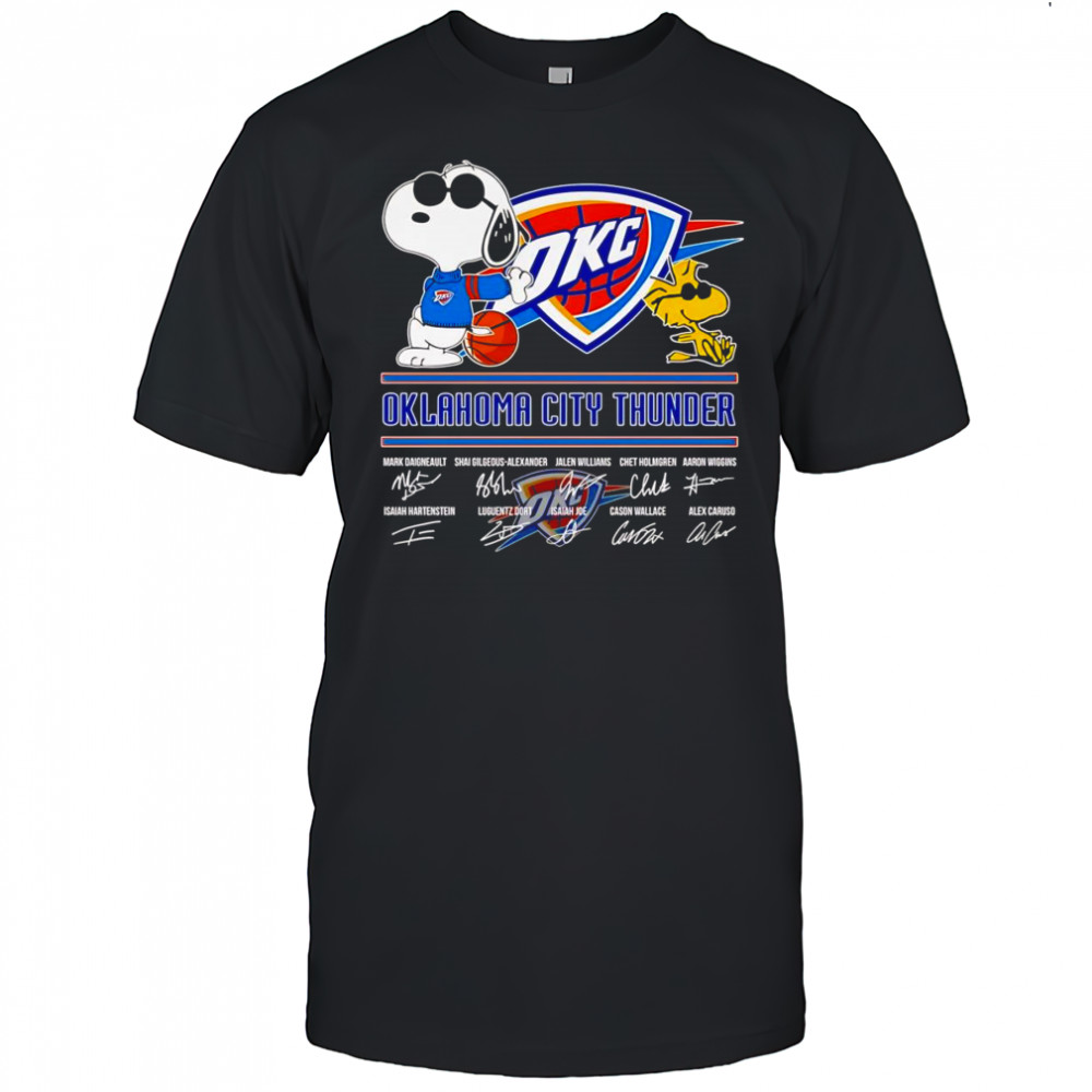 Snoopy and Woodstock Oklahoma City Thunder signature shirt